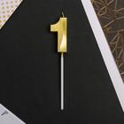 Свеча для торта, цифра «1», 11,5 х 2,3 см - Фото 3
