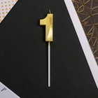 Свеча для торта, цифра «1», 11.5×2.3 см - Фото 3