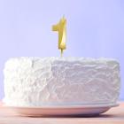 Свеча для торта, цифра «1», 11,5 х 2,3 см - Фото 5