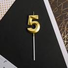 Свеча для торта, цифра «5», 11.5×2.3 см - Фото 3