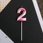 Свеча для торта, цифра «2», 11.5×2.3 см - Фото 3
