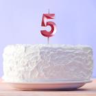 Свеча для торта, цифра «5», 11,5 х 2,3 см - Фото 7