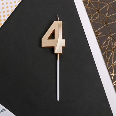Свеча для торта, цифра «4», 11.5×2.3 см