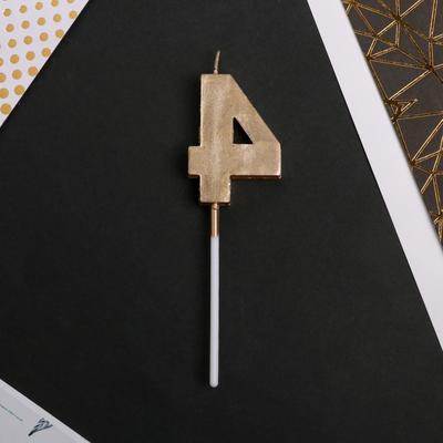 Свеча для торта, цифра «4», 11.5×2.3 см
