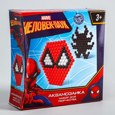 Аквамозаика «Человек-паук», 2 фигурки, 150 шариков, уценка