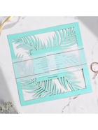 Приглашение на свадьбу, мятное, 16×16 см - Фото 3