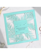 Приглашение на свадьбу, мятное, 16×16 см - Фото 5