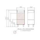 Тумба «Домино» 3D, под раковину Andrea 40, без ящика, 384×344×820 мм, цвет белый - Фото 3