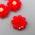 Кабошон "Цветочек", цвет красный 13 мм 6245152