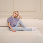 Легинсы для девочки MINAKU: Casual Collection KIDS, голубые, рост 134 см - Фото 4