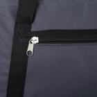 Сумка спортивная на молнии, 1 отдел, 1 наружный карман, длинный ремень, рисунок МИКС, цвет чёрный/серый - Фото 3