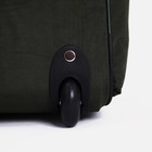 Сумка дорожная на колёсах, отдел на молнии, с увеличением, наружный карман, длинный ремень, цвет хаки - фото 20577615