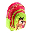 Рюкзак школьный эргономичная спинка "Маша и Медведь. Бабочки", спинка EVA , для девочки, розовый - Фото 1