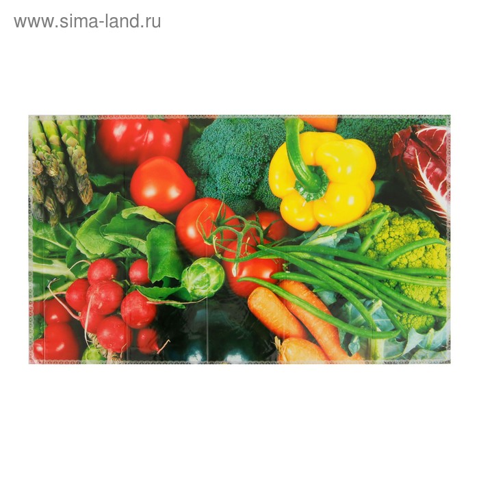 Наклейка пластик на кафельную плитку "Овощное ассорти" 75*45 см - Фото 1