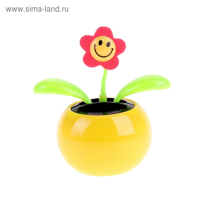 Маятник пластик "Смайлик-цветочек" мини 7х8х5 см - Фото 1