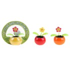 Маятник пластик "Смайлик-цветочек" мини 7х8х5 см - Фото 2