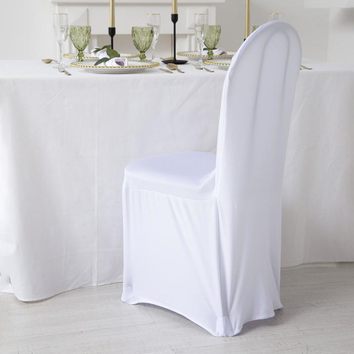 Чехол на стул, цв.белый, 90*40*40 см, 100% п/э - Фото 1