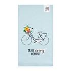 Набор полотенец кухонный «Доляна» You happy, 2 шт., голубое, бирюзовое, 35×60 см - Фото 3