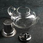 Чайник стеклянный заварочный с металлическим ситом «Калиопа», 800 мл - Фото 2