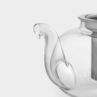 Чайник стеклянный заварочный с металлическим ситом «Калиопа», 800 мл - Фото 4