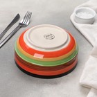 Салатник керамический Доляна «Индия», 1 л, d=18 см, цвет оранжевый - Фото 3