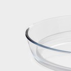 Форма для запекания и выпечки Доляна «Лазанья», 1.5 л, 25.9×18×6.3 см, овальная, жаропрочное стекло, прозрачная - Фото 3