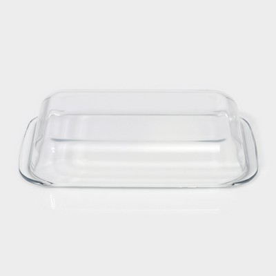 Форма для запекания и выпечки Доляна «Фуэго», 1 л, 25.7×14.5×4.7 см, жаропрочное стекло, прозрачная