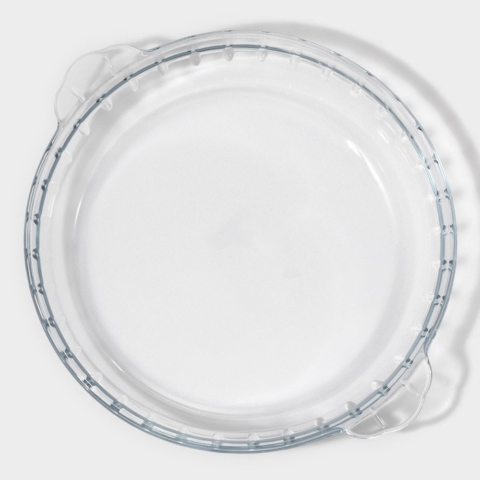 Форма для запекания и выпечки из жаропрочного стекла круглая Доляна, 1 л, d=22 см - фото 1908235662