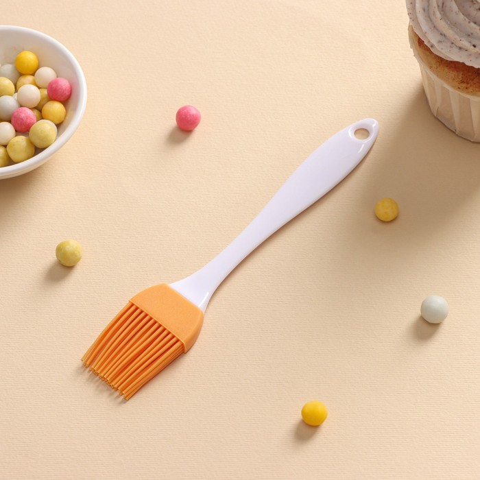 Кисть Доляна «Фобос», 16×3 см, цвет оранжевый - Фото 1