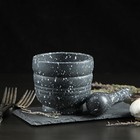 Ступка с пестиком Доляна «Чёрный камень», 250 мл, 9×10 см - фото 4539649