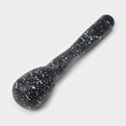 Ступка с пестиком Доляна «Чёрный камень», 250 мл, 9×10 см, чёрная - Фото 4