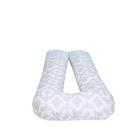 Подушка для беременных u-образная, размер 340 × 35 см, принт дамаск серый - Фото 3