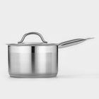 Сотейник LUXSTAHL, 2 л, d=16 см, h=10 см, металлическая крышка, капсульное дно, индукция, нержавеющая сталь - Фото 2