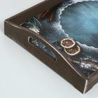 Поднос для завтрака с ручками Дарим Красиво «Прованс. Корица», 43×27.5×7 см, дерево, коричневый - Фото 3