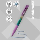 Ручка шариковая автоматическая ErichKrause ColorTouch Purple Python, узел 0.7 мм, чернила синие, тонкое письмо, корпус Soft Touch 6485610 - фото 145904