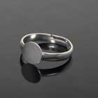 Основа для кольца регулируемая с платформой (набор 5 шт.), 8 мм, цвет серебро - фото 9748737