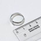 Основа для кольца регулируемая, безразмерная с платформой (набор 5 шт.), 8 мм, цвет серебро - Фото 2