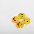 Набор ластиков фигурных Calligrata «Смайлы», 4 штуки, в блистере, МИКС - Фото 3