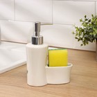 Дозатор для моющего средства с подставкой для губки Доляна «Лоза», 250 мл - Фото 4