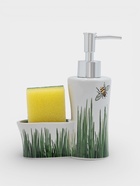 Дозатор для моющего средства с подставкой для губки Доляна «Травка», 240 мл - Фото 1