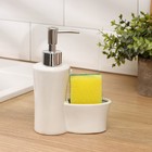 Дозатор для моющего средства с подставкой для губки Доляна «Травка», 240 мл - Фото 4