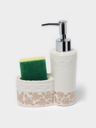 Дозатор для моющего средства с подставкой для губки Доляна «Роза золотая», 200 мл - Фото 2