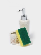 Дозатор для моющего средства с подставкой для губки Доляна «Роза золотая», 200 мл - Фото 4