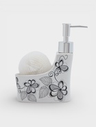 Дозатор для моющего средства с подставкой для губки Доляна «Романтика», 250 мл - Фото 1