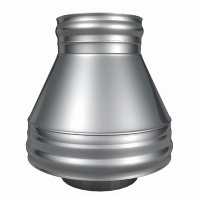 Конус, нержавеющая сталь AISI 316/AISI 304, толщина 0.5 мм, d=120 × 220 мм, с хомутом