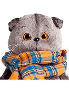 Мягкая игрушка «Кот Басик и шарф в клеточку», 19 см - Фото 4