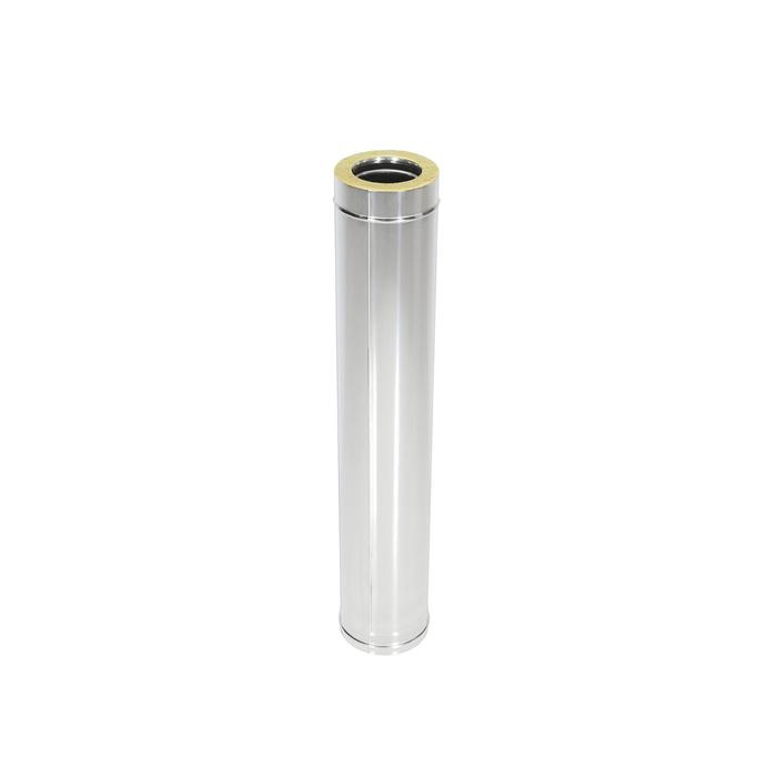 Труба термо, L=1000 мм, нержавеющая сталь AISI 304, толщина 0.8 мм, d=120 × 220 мм, с хомутом