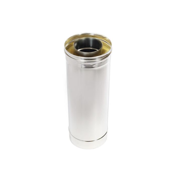 Труба термо, L 500 мм, нержавеющая сталь AISI 304, толщина 0.5 мм, d 180 × 240 мм, с хомутом - Фото 1