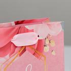 Пакет подарочный крафтовый вертикальный, упаковка, «С Праздником Весны!», S 12 х 15 х 5.5 см - Фото 3
