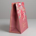 Пакет подарочный крафтовый вертикальный, упаковка, «С Праздником Весны!», ML 23 х 27 х 11,5 см - Фото 2